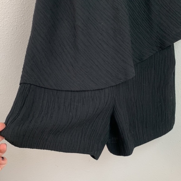 Anthropologie Elevenses Santa Ana Tiered Bodice crinkle stretch romper jumpsuit - Picture 7 of 13